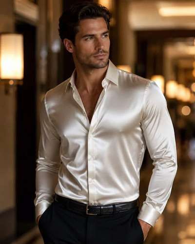 Camicia seta uomo - camicia, di