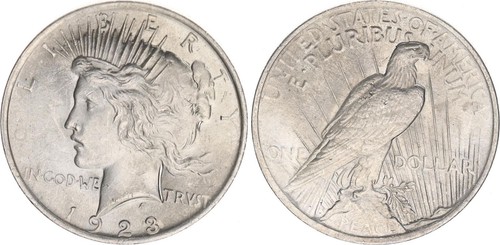 Usa dollaro argento 1923 - dollaro,