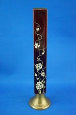 Vaso bronzo smalti decoro monofiore arte orientale Cina o Giappone primi 1900 XX