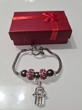 BRACCIALE da donna con charms di TIPO PANDORA in acciaio braccialetto charm 