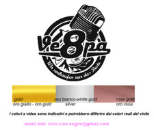 ADESIVO STICKERS AUTO MOTO CLUB CASCO VESPA COLORE ORO SILVER GOLD 