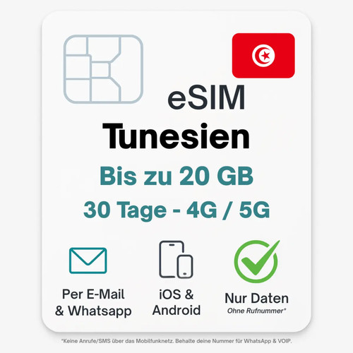 Tunisia esim tariffa dati - tunisia,