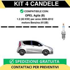 KIT 4 CANDELE per OPEL Agila