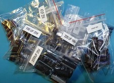 Assortimento 8 tipi di condensatori elettrolitici vari valori 70 pezzi