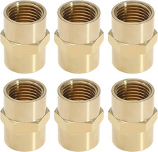 6X Raccordo per Tubi in Ottone