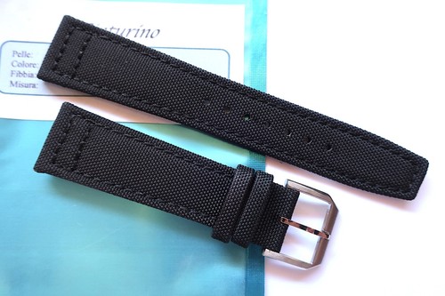 Strap 21mm black canvas - eu,