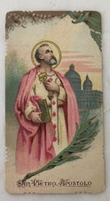 Antico Santino cromo Holy card San Pietro Apostolo 1916