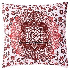 16 " Mandala Indiano Stampa Marrone Divano Case Copricuscino Etnico Cotone