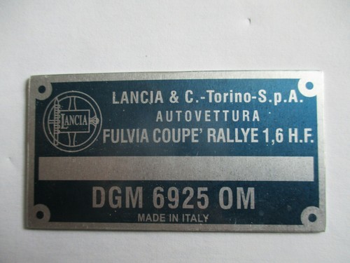 Targa lancia - targa,