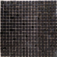 5 Fogli Mosaico Nero Matt 30x30 dimensione tessera 1,5x1,5 effetto diamante