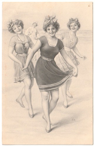 1918 ragazze mare - ragazze, costumi