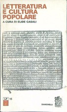 LETTERATURA E CULTURA POPOLARE