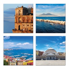 Quadri napoli 4 Pezzi Stampa