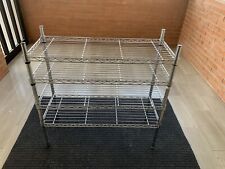 Scaffale 4 Ripiani in Acciaio Cromato 35x90 cm - H 90 cm Archimede Kit Robusto