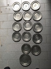 15 Antichi piatti in peltro fine 800  14 Pezzi Ø 12 1 Pezzo Diametro 14 cm