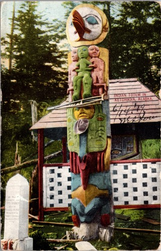 Cartolina totem indiano - cartolina,