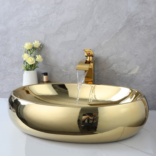 Lavabo ovale ceramica - sf, oro