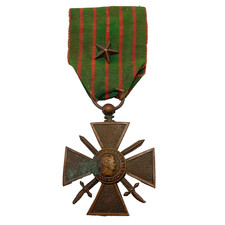 P24/11/25 (REF31850) Medaglia militare croce di guerra 14/18 medaglia francese