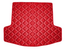 Rosso EcoPelle Trapuntata Tappeto bagagliaio per Chevrolet Captiva 2006-2018