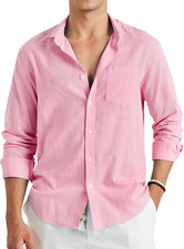 Camicia Lino Uomo Manica Lunga