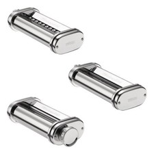 KitchenAid Accessorio per Pasta Tre Pezzi 5KSMPRA Acciaio Inox con Spazzola Pulizia