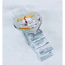 SUPER OFFERTA 9 PZ Molletta plexiglass placca argento LAUREA bomboniera 0Z0I