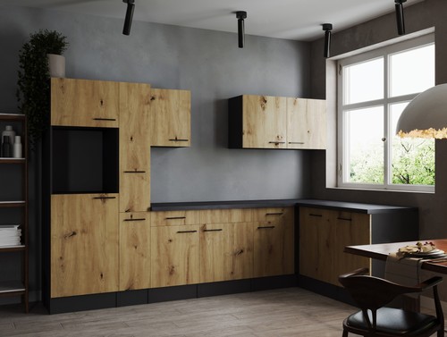Cucina vuota angolare - vuota, grigia