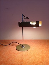 Joe Colombo Lampada Da Tavolo Spider Grigio Oro Originale Modernariato Anni 70