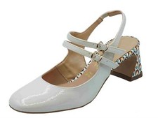 Nacrèe 2391020 Napl Burro Decoltè elegante in ecopelle bianco per Donna tacco me