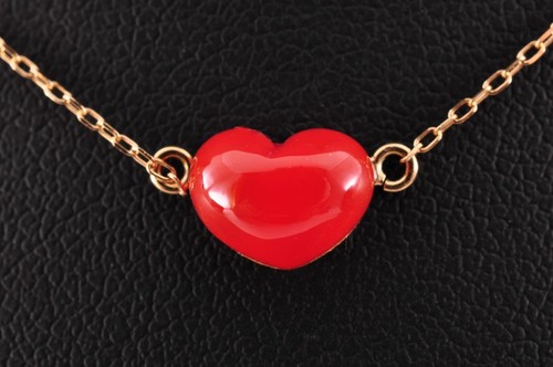 Ciondolo cuore corallo - in,