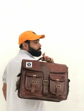 15 " 1 Lato Marrone Pelle Moto