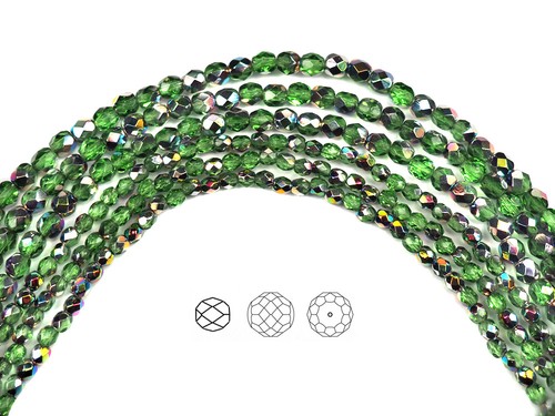 Perline sfaccettate rotonde