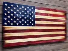 Bandiera americana in legno