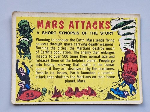 Mars attacks card 1964 - card,