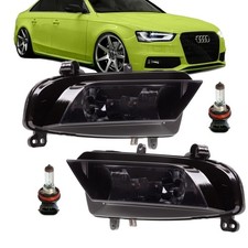 Kit fendinebbia H8 vetro trasparente fumo adatto per A4 B8 Facelift anno 2011-2015