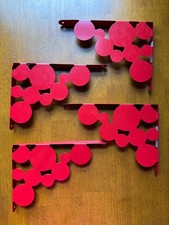 Ikea Ekby Mans - 2 paia - staffe per mensole a bolla rosse - ottime condizioni 201.687.05 articolo 20463