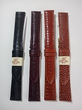 CINTURINO PELLE LUCERTOLA IGUANA EXTRA LUNGO SEMI IMBOTTITI 20 mm. E 18 mm.