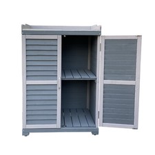 TTTavolo da giardino con base ad armadio 67x46,5x99,7cm grigio tavolo per fiori