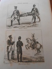 1836 INCISIONE ACCIAIO INFERMIERI MILITARI SCUOLA MILITARE STUDENTI GUERRA NAPOLEONICA
