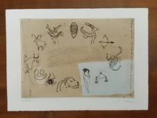 Piero Pizzi Cannella acquaforte e collage cm 35x34,5 Firmata , Pubblicata  2016