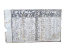 ANTICO CALENDARIO TASCABILE CALENDARIETTO 1841