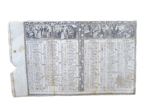 Antico calendario tascabile - calendario,