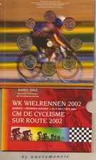  BELGIO 2002 MONDIALI CICLISMO SU STRADA 8 monete e annuario Vincit. CIPOLLINI 