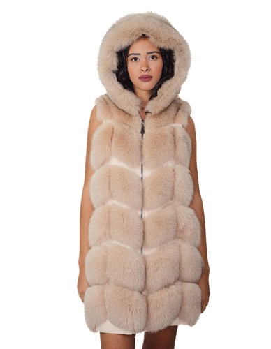 Gilet lungo pelliccia di - pelliccia,