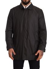DOLCE & GABBANA Giacca Trench Cappotto Nero Poliestere Uomo IT44/US34/XS PREZZO AL PUBBLICO $1200