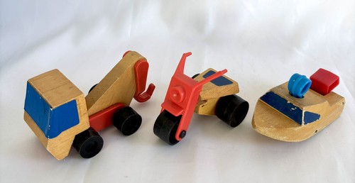 Lotto veicoli legno mattel - in,