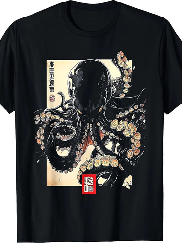 Shirt dark octopus arte - t-shirt,