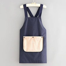 Apron with Pockets for Women & Men, Cross Back Kitchen Apron for Cooking, Grilli