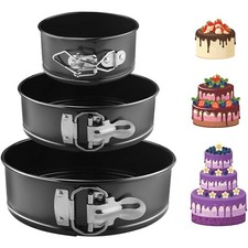 Forme per Torte 4", 7", 9" - Rivestimento Antiaderente e Base Rimovibile