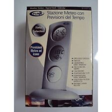 STAZIONE METEO T-LOGIC OROLOGIO SVEGLIA ICONE METEO A BATTERIE 2XAAA METALLO